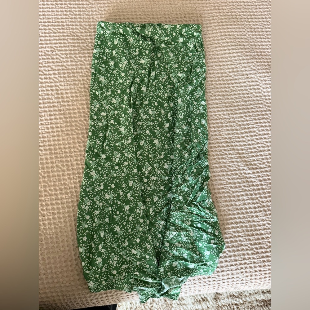 Audrey 3+1 Green and White Floral Skirt